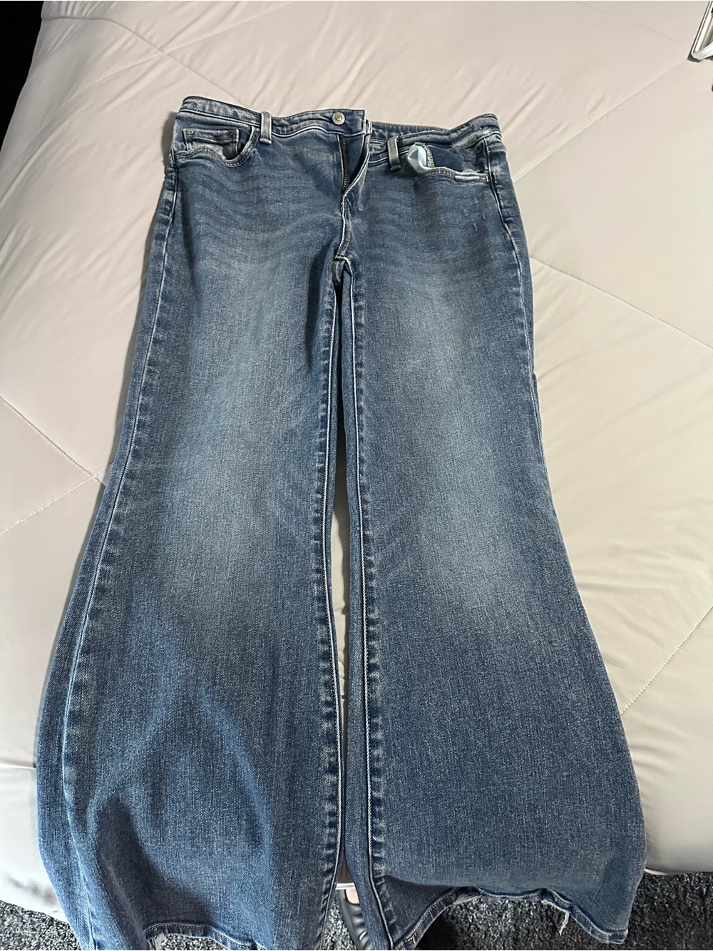 Flying Monkey Medium Blue Flared Wide-Leg Jeans